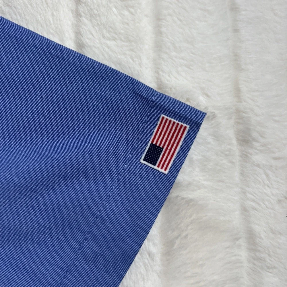 Men's Waffle House Blue‎ Employee Uniform Short Sleeve Shirt- Size Medium